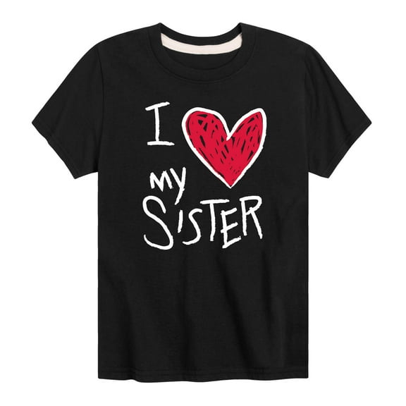 Instant Message - I Heart My Sister - Toddler And Youth Graphic T-Shirt