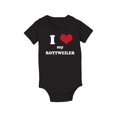 thumbnail image 1 of Instant Message - I (Heart) Rottweiler - Infant Baby One Piece, 1 of 5