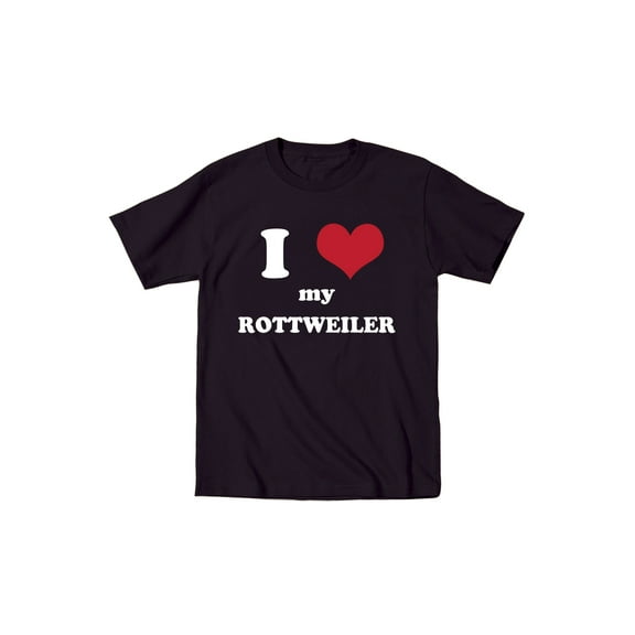 Instant Message - I (Heart) Rottweiler-YOUTH SHORT SLEEVE TEE-M