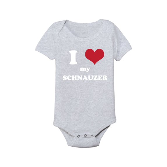 Instant Message - I (Heart) Schnauzer - Infant Baby One Piece