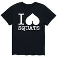 thumbnail image 1 of Instant Message - I (Heart) Squats - Men's Short Sleeve Graphic T-Shirt, 1 of 5
