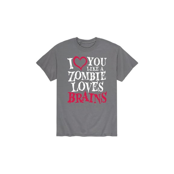 Instant Message - I (Heart) You Zombie Loves Brains - Men's Short Sleeve T-Shirt