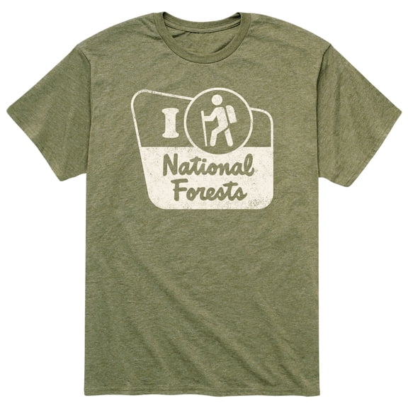 Instant Message - I Hike National Forests - Men's Short Sleeve Graphic T-Shirt