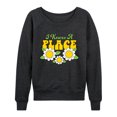 thumbnail image 1 of Instant Message - I Know A Place Flowers - Women's Lightweight French Terry Long Sleeve Shirt, 1 of 6
