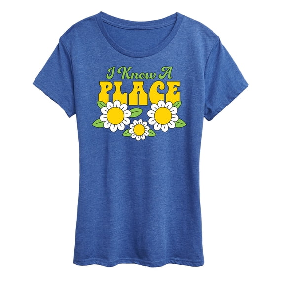 Instant Message - I Know A Place Flowers - Women's Short Sleeve Graphic T-Shirt