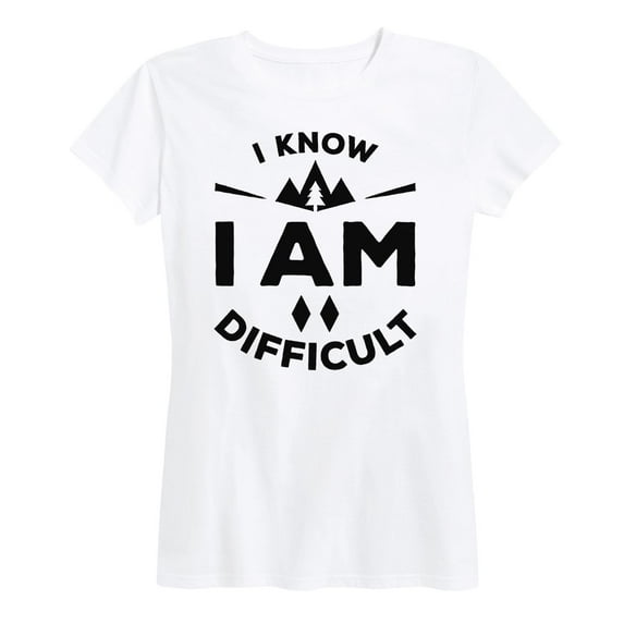 Instant Message - I Know I Am Difficult, Black Dimond - Women's Short Sleeve Graphic T-Shirt