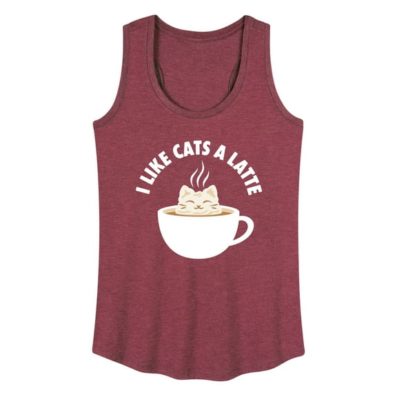 Instant Message - I Like Cats A Latte - Women's Racerback Tank Top