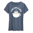 thumbnail image 1 of Instant Message - I Like Cats A Latte - Women's Short Sleeve Graphic T-Shirt, 1 of 6