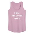 thumbnail image 1 of Instant Message - I Like My Books Spicy - Women's Racerback Tank Top, 1 of 6