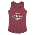thumbnail image 1 of Instant Message - I Like My Books Spicy - Women's Racerback Tank Top, 1 of 6