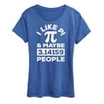 thumbnail image 1 of Instant Message - I Like Pi - Women's Short Sleeve Graphic T-Shirt, 1 of 6