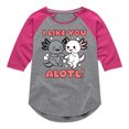 thumbnail image 1 of Instant Message - I Like You Alotl - Toddler And Youth Girls Raglan Graphic T-Shirt, 1 of 6