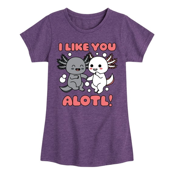 Instant Message - I Like You Alotl - Toddler And Youth Girls Short Sleeve Graphic T-Shirt