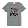 thumbnail image 1 of Instant Message - I Love Bacon - Toddler And Youth Short Sleeve T-Shirt, 1 of 6