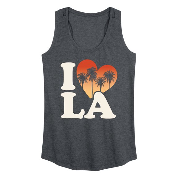 Instant Message - I Love LA - Women's Racerback Graphic Tank
