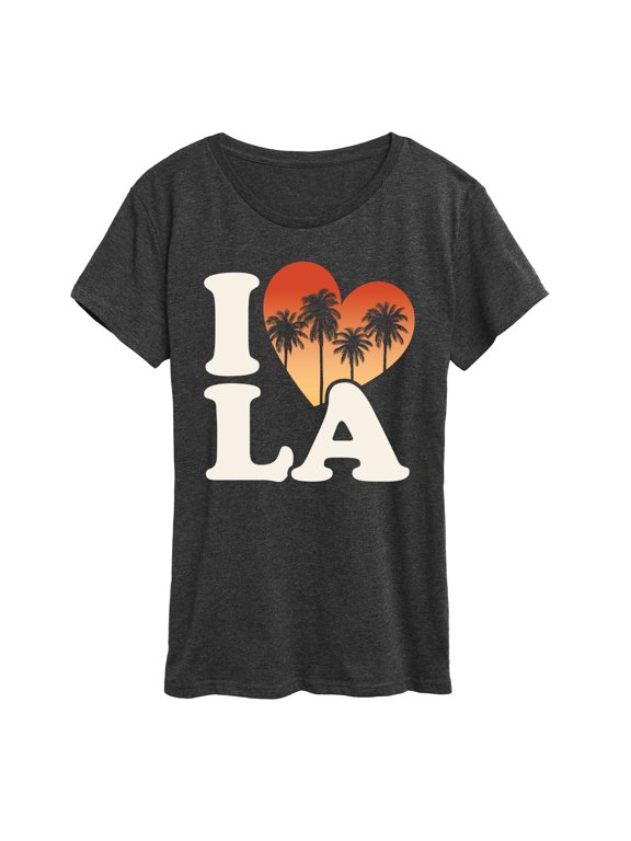 - I Love LA Women's Short Sleeve Graphic T-Shirt