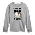 thumbnail image 1 of Instant Message - I Love My Dad A Lotl - Toddler & Youth Long Sleeve Graphic T-Shirt, 1 of 6