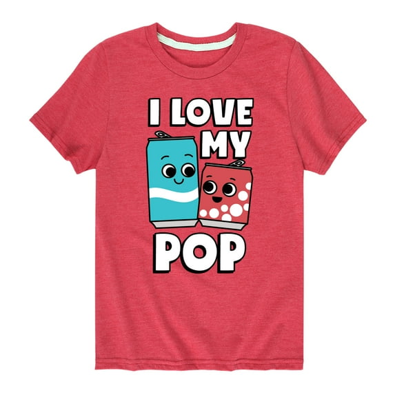 Instant Message - I Love My Pop - Toddler & Youth Short Sleeve Graphic T-Shirt