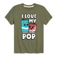 thumbnail image 1 of Instant Message - I Love My Pop - Toddler & Youth Short Sleeve Graphic T-Shirt, 1 of 6
