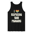 thumbnail image 1 of Instant Message - I Love Respecting Your Pronouns - LGBT Pride Ally - Men's Jersey Tank Top, 1 of 6