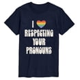 thumbnail image 1 of Instant Message - Respecting Your Pronouns - Men's Short Sleeve Graphic T-Shirt, 1 of 6