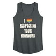 thumbnail image 1 of Instant Message - I Love Respecting Your Pronouns - LGBT Pride Ally - Women's Racerback Tank Top, 1 of 6
