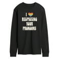 thumbnail image 1 of Instant Message - I Love Respecting Your Pronouns - Men's Long Sleeve T-Shirt, 1 of 6