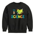 thumbnail image 1 of Instant Message - I Love Science - Toddler & Youth Crewneck Fleece Sweatshirt, 1 of 5