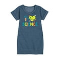 thumbnail image 1 of Instant Message - I Love Science - Toddler & Youth Girls Fleece Dress, 1 of 5