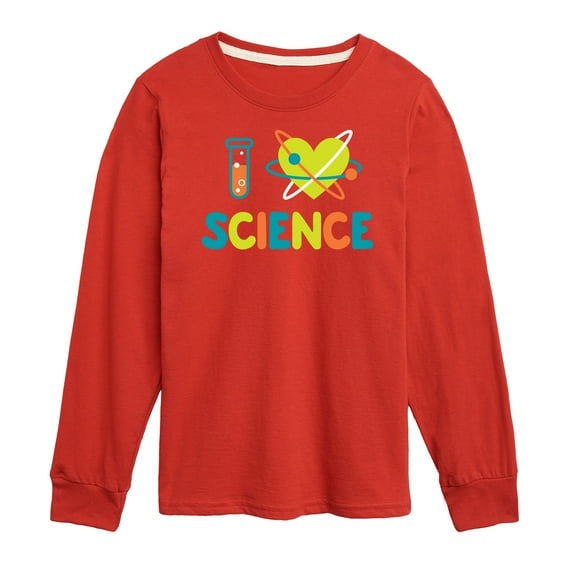 Instant Message - I Love Science - Toddler & Youth Long Sleeve Graphic T-Shirt