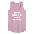 thumbnail image 1 of Instant Message - I Love Talking To Myself - Women's Racerback Tank Top, 1 of 6