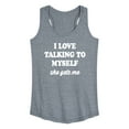 thumbnail image 1 of Instant Message - I Love Talking To Myself - Women's Racerback Tank Top, 1 of 6