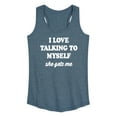 thumbnail image 1 of Instant Message - I Love Talking To Myself - Women's Racerback Tank Top, 1 of 6