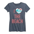 thumbnail image 1 of Instant Message - I Love The Beach - Women's Short Sleeve Graphic T-Shirt, 1 of 5