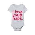 thumbnail image 1 of Instant Message - I Love You & Naps - Infant Baby One Piece, 1 of 5
