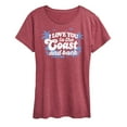 thumbnail image 1 of Instant Message - I Love You To The Coast And Back - Women's Short Sleeve Graphic T-Shirt, 1 of 6