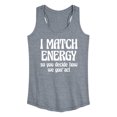 thumbnail image 1 of Instant Message - I Match Energy - Women's Racerback Tank Top, 1 of 6