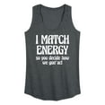 thumbnail image 1 of Instant Message - I Match Energy - Women's Racerback Tank Top, 1 of 6