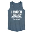 thumbnail image 1 of Instant Message - I Match Energy - Women's Racerback Tank Top, 1 of 6