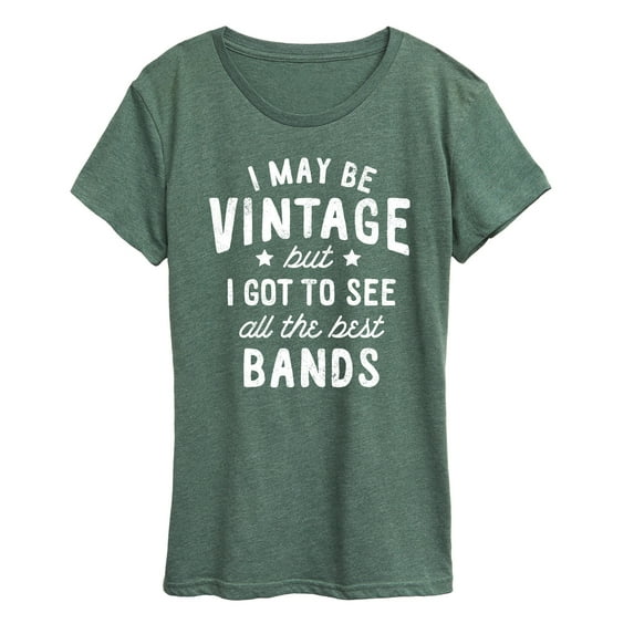 Instant Message - I May Be Vintage Best Bands - Women's Short Sleeve Graphic T-Shirt