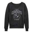thumbnail image 1 of Instant Message - I Need Cowboys And Tequila - Women's Lightweight French Terry Long Sleeve Shirt, 1 of 6