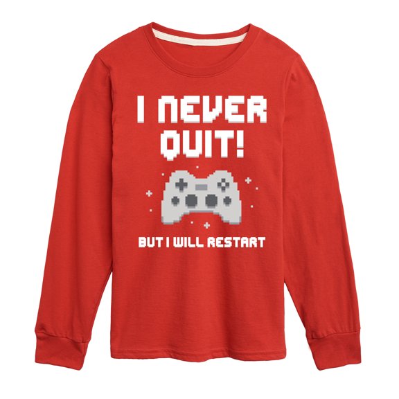 Instant Message - I Never Quit - Youth Long Sleeve Graphic T-shirt