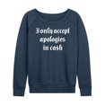 thumbnail image 1 of Instant Message - I Only Accept Cash - Women's Lightweight French Terry Long Sleeve Shirt, 1 of 6
