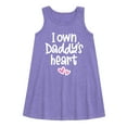 thumbnail image 1 of Instant Message - I Own Daddy's Heart - Toddler & Youth Girls A-line Dress, 1 of 5