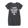 thumbnail image 1 of Instant Message - I Own Daddy's Heart - Toddler & Youth Girls Fleece Dress, 1 of 1