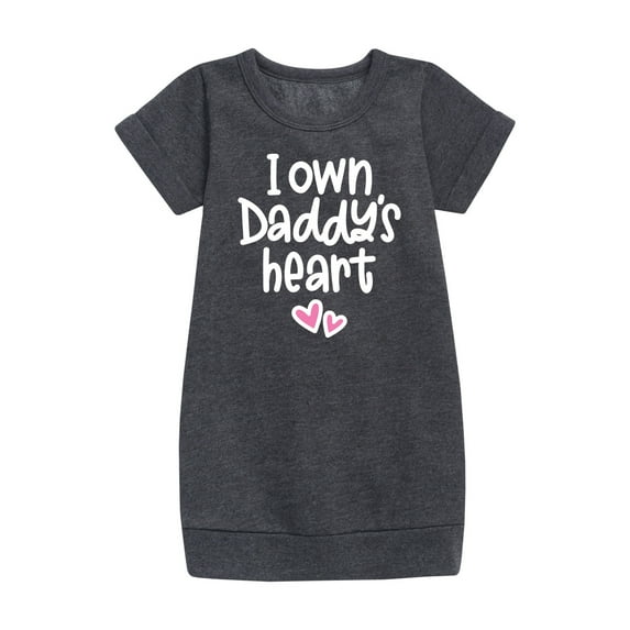 Instant Message - I Own Daddy's Heart - Toddler & Youth Girls Fleece Dress