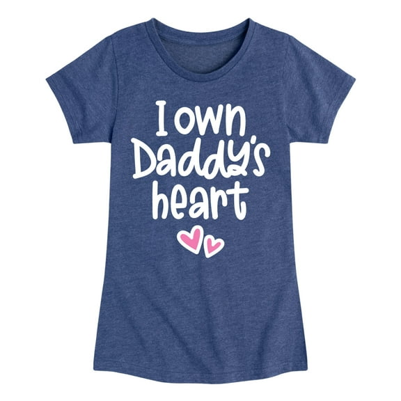 Instant Message - I Own Daddy's Heart - Toddler & Youth Girls Short Sleeve Graphic T-Shirt