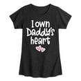 thumbnail image 1 of Instant Message - I Own Daddy's Heart - Toddler & Youth Girls Short Sleeve Graphic T-Shirt, 1 of 6