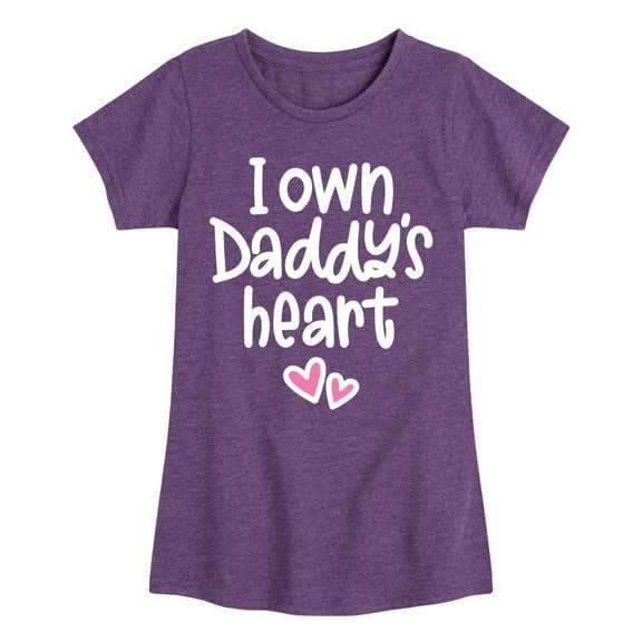 Instant Message - I Own Daddy's Heart - Toddler & Youth Girls Short Sleeve Graphic T-Shirt