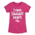 thumbnail image 1 of Instant Message - I Own Daddy's Heart - Toddler & Youth Girls Short Sleeve Graphic T-Shirt, 1 of 6